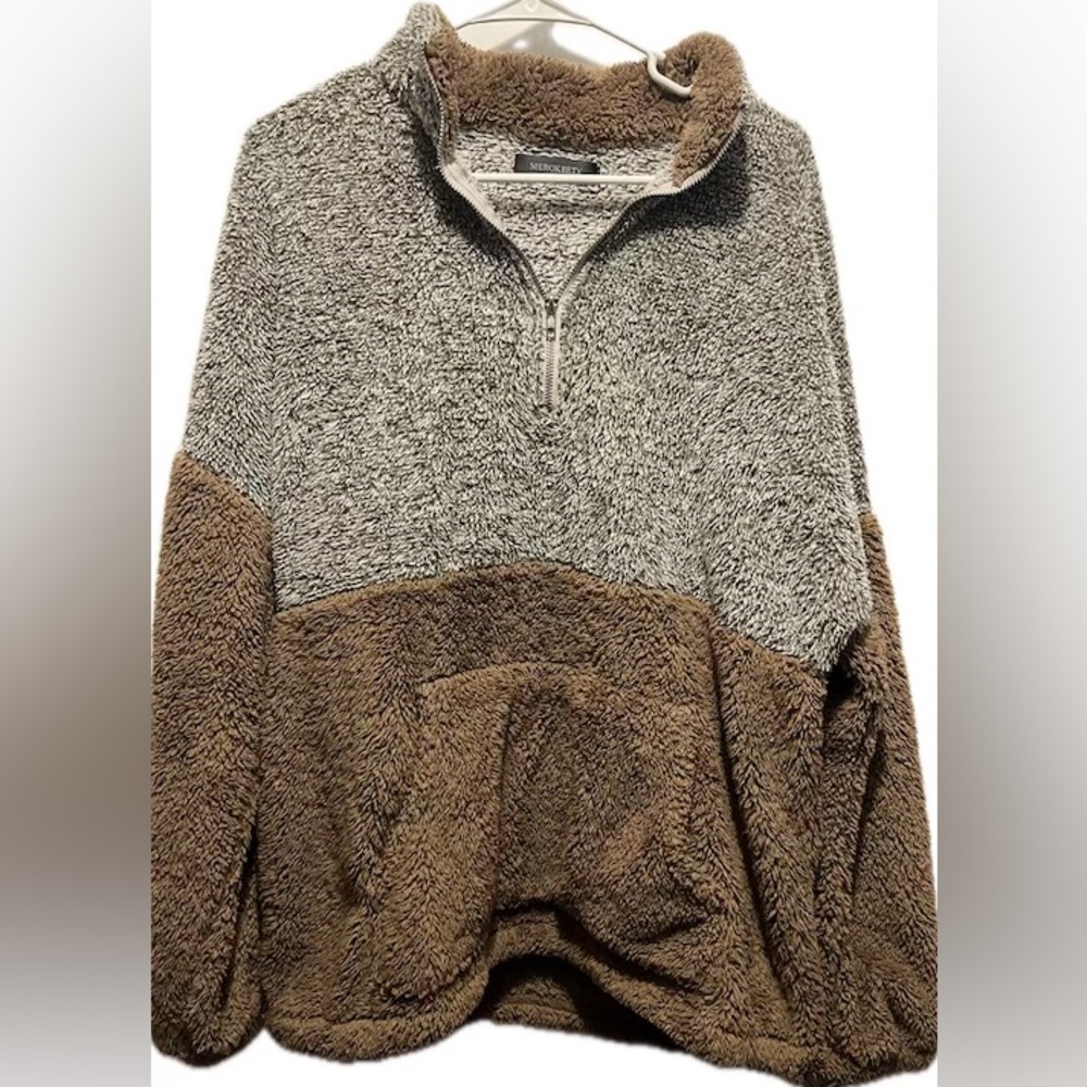 Quarter Zip Sherpa Sweatshirt size XL